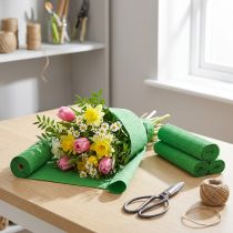 Artículo Flor crepé verde A10cm gramaje 128g/m² L250cm 2 piezas