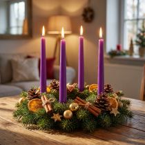 Artículo Velas cónicas Velas Wenzel violeta 250/23mm 12 piezas