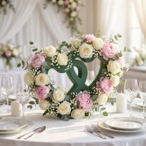 Artículo Espuma húmeda floral dúo corazón 37cm con ventosa 2 piezas