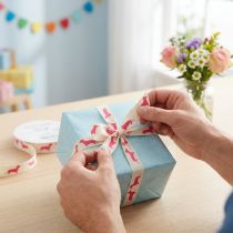 Artículo Cinta decorativa con motivo de perro salchicha, cinta de regalo, 15 mm de ancho, 18 m de largo.
