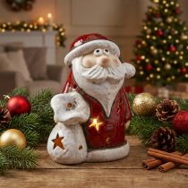 Artículo Portavelas deco Papá Noel Navidad Al.15cm