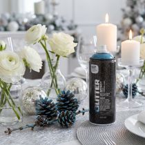 Artículo Pintura en aerosol con efecto Montana Glitter Spray Azul Cosmos 400ml