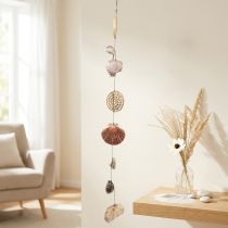 Artículo Decoración de pared decorativa marítima, guirnalda de conchas, guirnalda marítima L125cm