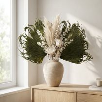 Artículo Decoración de hojas de palma para arreglos exóticos y decoraciones de mesa, 5 piezas