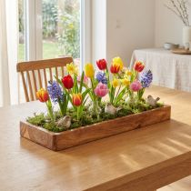 Artículo Bandeja rectangular de madera de acacia aceitada, 40x15x4cm