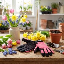 Artículo Guantes sintéticos Kixx talla 8 rosa, negro