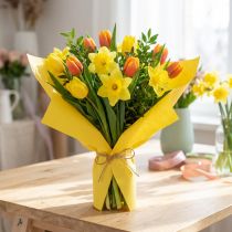 Artículo Papel para puños, papel de regalo, papel de seda amarillo 25cm 100m