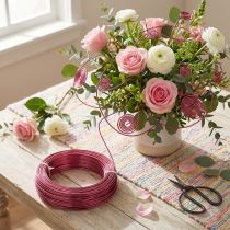 Artículo Alambre de aluminio Ø2mm 500g, 60m Rosa - Flexible y versátil para joyería, manualidades y decoración DIY