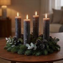 Artículo Velas en antracita velas de palo lisas 34x300 4 piezas