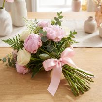Artículo Cinta decorativa para regalo, cinta rosa con orillo, 25 mm, 3 m, 10 unidades