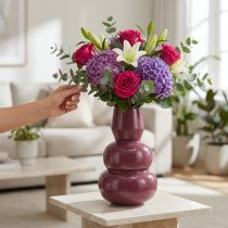 Artículo Jarrón de diseño moderno para decoración y mobiliario de habitaciones con estilo, 29 cm.