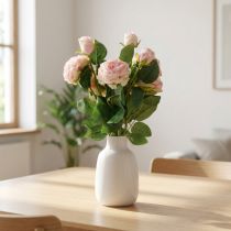 Artículo Rosas Artificiales Rosas Artificiales Rosadas Aspecto Seco 53cm 3uds
