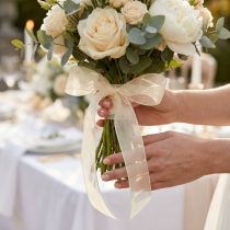 Artículo Cinta de organza con orillo 2,5cm 50m crema