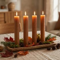 Artículo Velas cónicas velas lisas caramelo 34x240mm 4uds