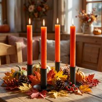 Artículo Velas cónicas de color naranja 34 mm x 240 mm 4 piezas