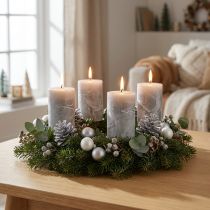 Artículo Velas lisas gris 60x100mm 4uds