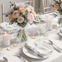 Artículo Cinta decorativa de encaje blanca de 40 mm y 20 m