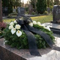 Artículo Cinta de gasa cinta de organza organza negro 25mm 20m