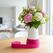 Artículo Cinta de fieltro cinta de lana rosa cinta de fieltro de lana tela decorativa 15cm 5m