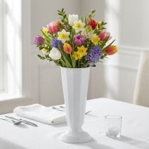 Artículo Florero “Szwed” blanco Ø13cm - 20cm, 1ud