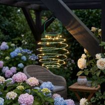 Artículo Jardín solar verde claro 22cm con 25LEDs blanco cálido