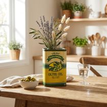 Artículo Jarrón de cerámica para aceite de oliva: decoración de mesa perfecta para flores secas, 18 cm