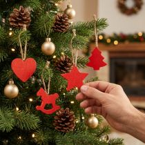 Artículo Adornos navideños mix rojo 34 piezas