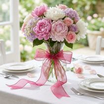 Artículo Cinta de gasa cinta de organza cinta decorativa organza violeta 40mm 20m