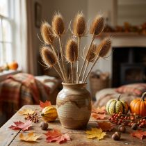 Artículo Flores de cardo secas, estilo natural, 8 cabezas - Decoración artificial, ramo de otoño