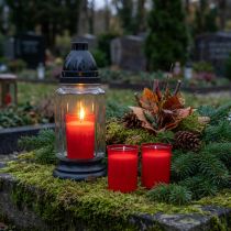 Artículo Velas de recambio para velas de tumba rojas H6.5cm 22h 15uds