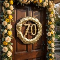 Artículo Aniversario número 70 en oro Ø40cm
