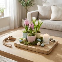 Artículo Bandeja decorativa de madera auténtica con asa bandeja de madera L38cm