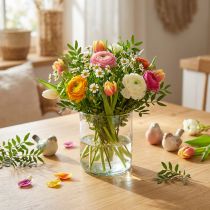 Artículo Jarrón de cristal, florero, jarrón decorativo en incoloro Ø9cm H10cm