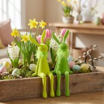 Artículo Figura decorativa de conejito de Pascua para estantería, para decoraciones festivas de primavera en la casa, 36 cm, 2 unidades