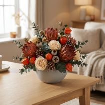 Artículo Bola de espuma floral compuesto enchufable seco gris Ø16cm 2uds