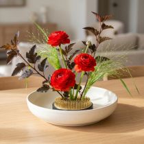 Artículo Erizo de flor redondo de latón para arreglos florales e ikebana