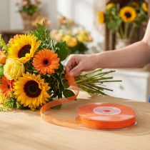 Artículo Cinta de organza cinta de regalo cinta naranja orillo 6mm 50m