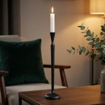 Artículo Candelabro Candelero negro Metal Ø13cm H59cm