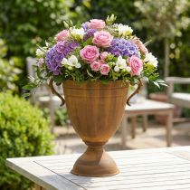 Artículo Macetero aspecto óxido florero metal Ø22,5cm H32,5cm