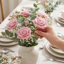Artículo Rosas de cera rosas decorativas cera rosa Ø8cm 12 piezas