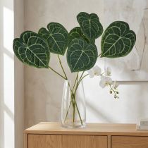 Artículo Anthurium Artificial Hojas Planta Falsa Verde 96cm