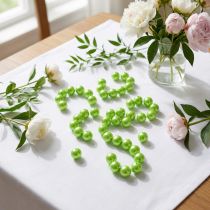 Artículo Cuentas decorativas verde manzana Ø8mm 250 piezas