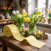 Artículo Cinta de fieltro amarillo claro 15cm 5m