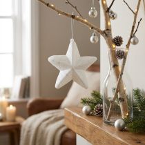 Artículo Deco estrella blanca para colgar 20cm