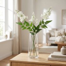 Artículo Rama floreciente Phlox flores artificiales blancas 78cm 3 piezas