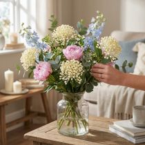Artículo Hydrangea bud branch 55cm crema 6pcs
