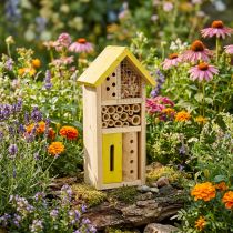 Artículo Caja nido para jardín de insectos de madera amarilla para hotel de insectos Al 26cm