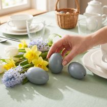 Artículo Paquete de 10 huevos de ganso soplados grises para decoración de Pascua