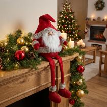 Artículo Taburete borde Papá Noel figura decorativa Navidad 28×22×88cm
