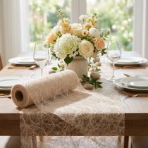Artículo Camino de mesa polar Deco Sizoweb beige 30cm 25m